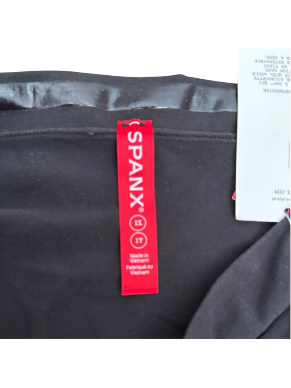 SPANX Sculpt Power Series High Waisted Mid Thigh Shorts 1X Black Compression - Picture 3 of 6